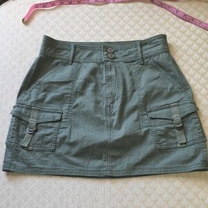 Olive Green Cargo Skirt